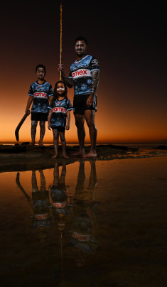 Fifita with his two children Latu Jay and Lyla.