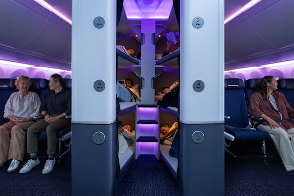 There will be just six Skynest pods on board the planes.