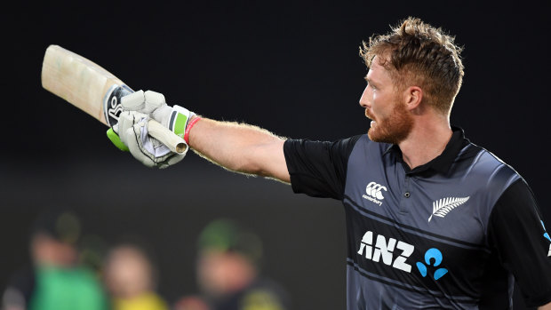 Martin Guptill recorded a huge knock for the home side.