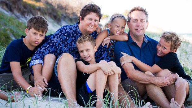 Michael Hoogwaerts with his wife Christine and children William, Edward, Mark and Alice.