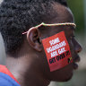 A man is seen during the third Annual Lesbian, Gay, Bisexual and Transgender (LGBT) Pride celebrations in Entebbe, Uganda, in 2014. Things have gotten worse for LGBT citizens since.