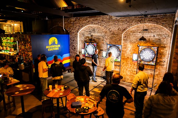 Mountain Culture has an impressive darts set-up. 
