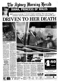 The Herald announces the death of Princess Diana on September 1, 1997.