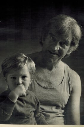 Cam Hollows as a boy with his father Fred. 