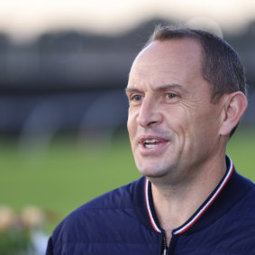 Verry Elleegant’s trainer, Chris Waller.