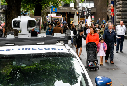 The Safe City camera car that puts  electronic eyes down blind spots.