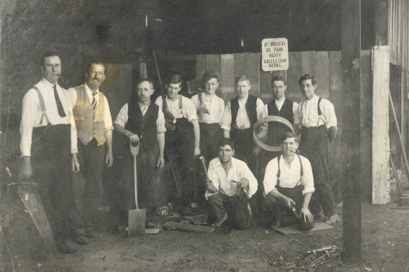 The Vinnies Newtown ‘waste collection bureau’ in 1922.