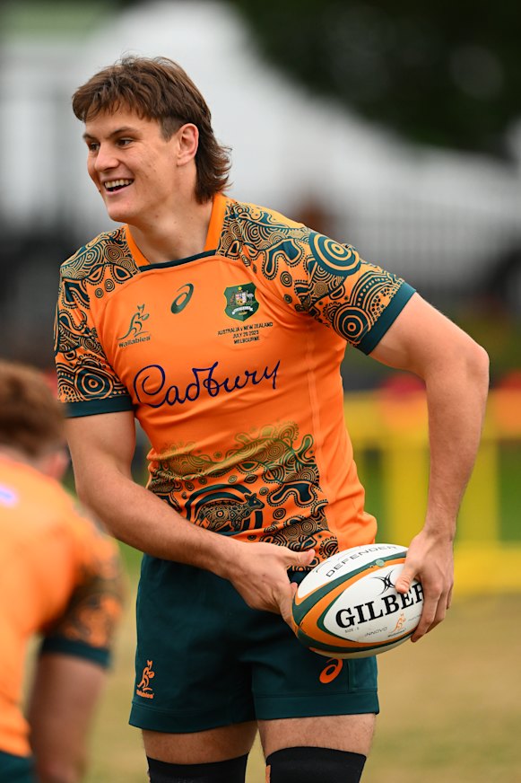 Tom Hooper in the Wallabies’ First Nations strip. 