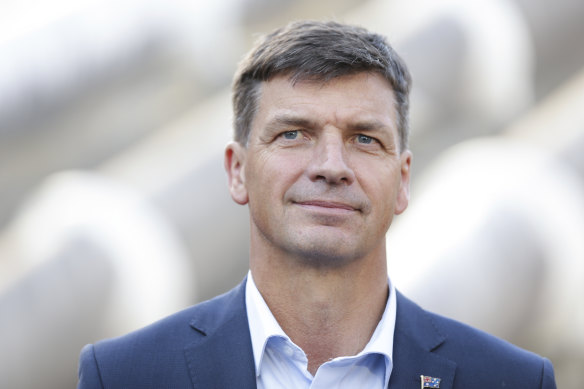 Energy Minister Angus Taylor, whose seat of Hume is expected to be among those worst hit by climate change.