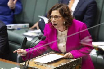 Minister for Social Services Amanda Rishworth during Question Time. 
