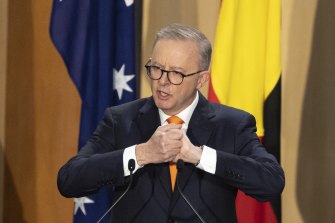 The Uluru Statement was “a hand out just saying please hold it,” Albanese said, linking his hands and looking to House.