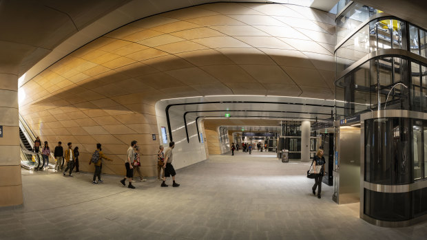 Escalators and lifts make it easier for commuters to switch between train services at Central Station.