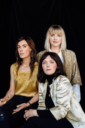 Seeker Lover Keeper: Holly Throsby, left, Sarah Blasko and Sally Seltmann wrote the songs for their latest album in two weeks of sessions, and recorded them in 11 days.
