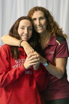 Lani Pallister and her mother Janelle at the Australian trials in Adelaide this week.