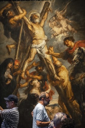"The Martyrdom of St. Andrew" by Flemish master Peter Paul Rubens in the Rubenshouse in Antwerp, Belgium. 