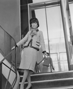 French fashion designer and a businesswoman Coco Chanel in 1963. 