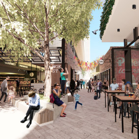 Artist's impression of new markets planned for the old markets site. 