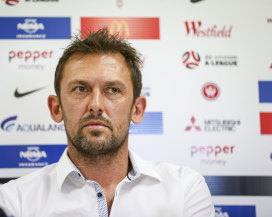 Start of the journey: Tony Popovic at his departure from the Wanderers.