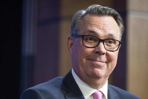 La Trobe University vice chancellor John Dewar at the National Press Club in Canberra on Wednesday.