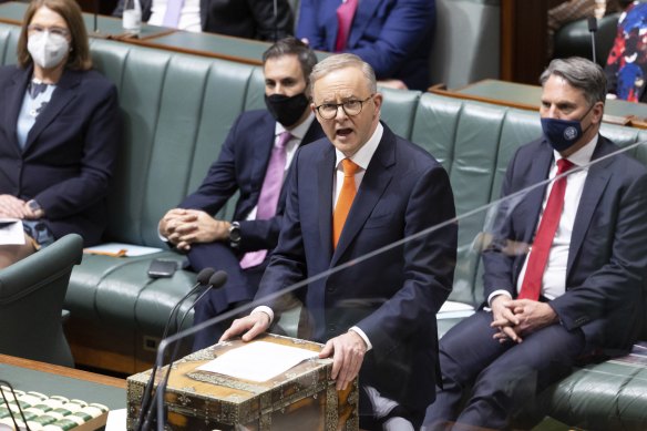 Prime Minister Anthony Albanese at Parliament House on Tuesday.