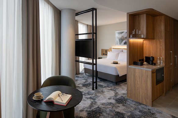 One of the  guest rooms at Pullman Sydney Penrith.