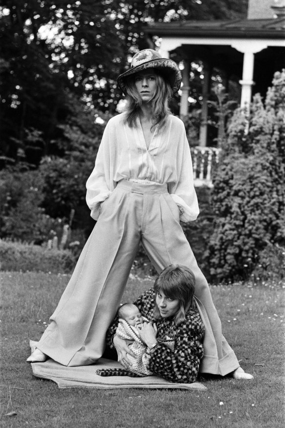 David, Angie and Zowie Bowie at Haddon Hall in 1971.