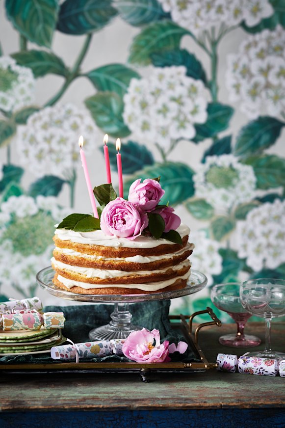 Citrus mascarpone layer cake.