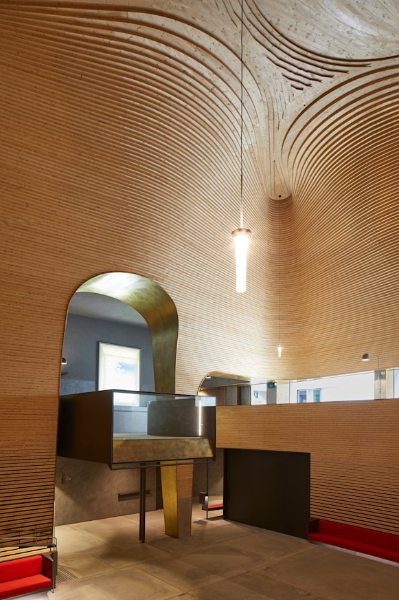 The bell-shaped performance space designed at Phoenix Central Park.