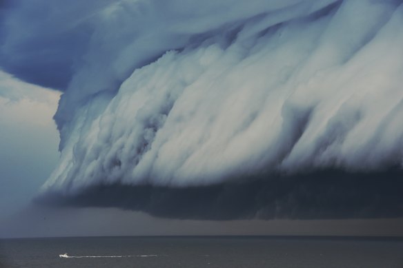 A shelf cloud off Sydney in 2015.