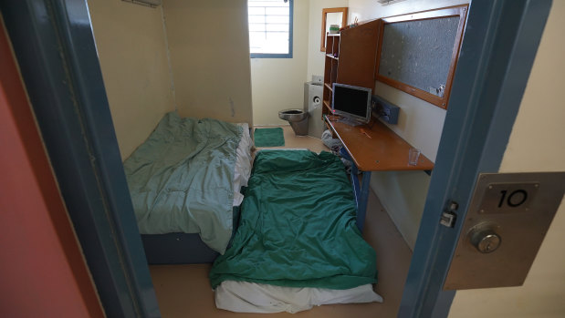 A cell that was originally built for one has been repurposed for "double-up" prisoners, due to overcrowding, at the Brisbane Women's Correctional Centre in Queensland.