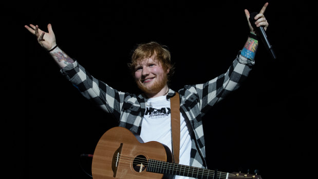 Ed Sheeran in Perth last Friday.