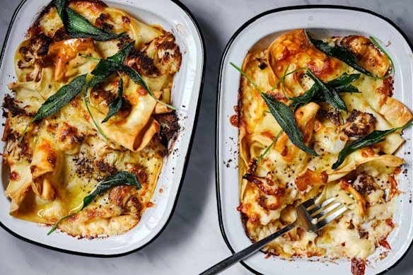 Fuss-free cauliflower cheese lasagne. 