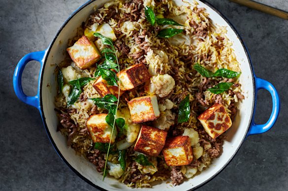Warm up your weeknight with this bold, spiced lamb biryani with cauliflower and golden paneer.