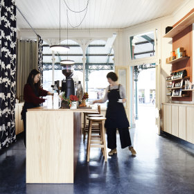 Inside the Queen Victoria Market store.