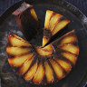 Helen Goh’s pear and molasses cake served with creme fraiche.