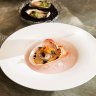 Fraser Island spanner crab with egg custard and uni.