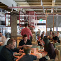 King Clarence’s “Scandinavian ramen bar” interior.