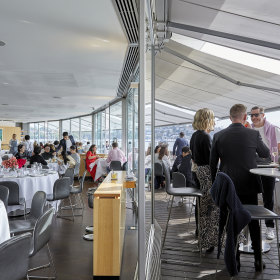 The indoor and outdoor dining at Catalina.