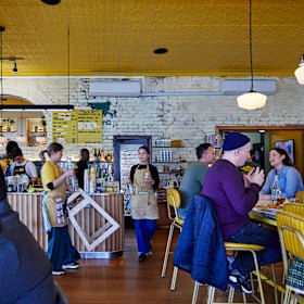 Inside the Haberfield cafe.
