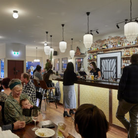 The Port Kembla pub buzzes with families.
