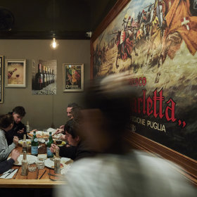 The painting of Disfida di Barletta, the restaurant’s namesake.