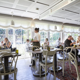 Chiswick’s glasshouse-style dining room. 
