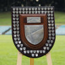 2022 Charter Hall Shute Shield on display at the official Grand Finalists photoshoot at Leichhardt Oval - Tuesday 30th August 2022.  