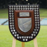 The Shute Shield trophy on display.