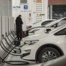 Lithium, a key component of batteries for electric vehicles, has been falling in price.