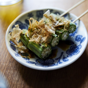 Okra yakitori. 