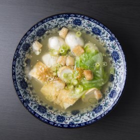 Spanish mackerel fish ball soup. 