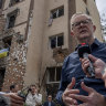 Albanese visits war-ravaged towns in Ukraine