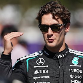 Catch us if you can: Mercedes superstar George Russell.