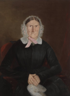Sarah Cobcroft by Joseph Backler. 1864. ML 169. Backler painted her when she was 84.